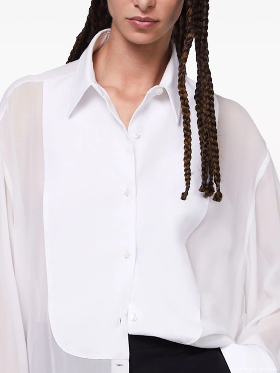 Affordable shirt McCartney Stella S-Wave Women button-up silk 0723